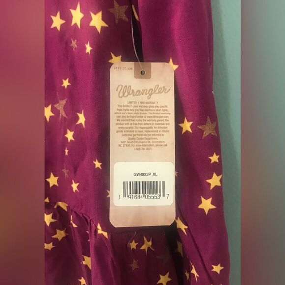 NWT … WRANGLER “Size: XL” Star Studded Top - Picture 5 of 5